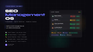 SEO Management dashboard